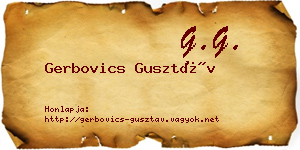 Gerbovics Gusztáv névjegykártya