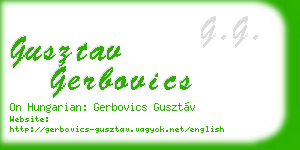 gusztav gerbovics business card